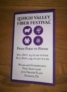 2017 Lehigh Valley Fiber Festival Brochure